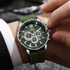 Men'S Waterproof Quartz Silicone Watch Fake Three Eyes Decorative Quartz Movement Men'S Watch Batch