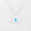 Swiss Blue Topaz Gemstone 925 Sterling Silver Jewelry Zircon Pendant For Girls CZP-7-12