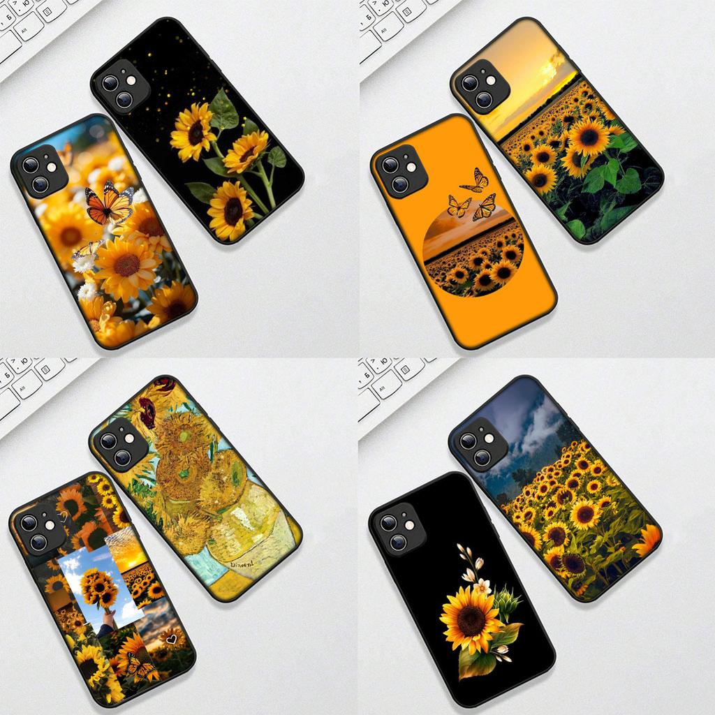 Cover for Motorola Moto G82 G20 G22 G23 G32 G8 G7 G9 Power Plus G41 G30 G71 E22 E13 E20 E32 Phone Case With Sunflower Flower