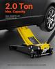 VEVOR Low Profile Floor Jack, Max 2 Ton Capacity, Steel Racing Floor Jack with Dual Pistons Quick Lift Pump