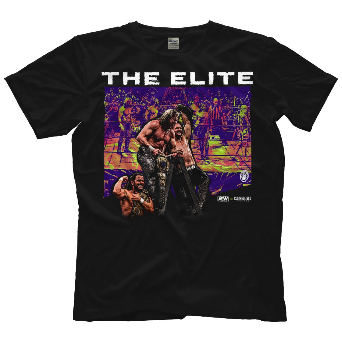 The Elite - Top of the Ladder - Clotheslined Championship AEW Official T-Shirt S