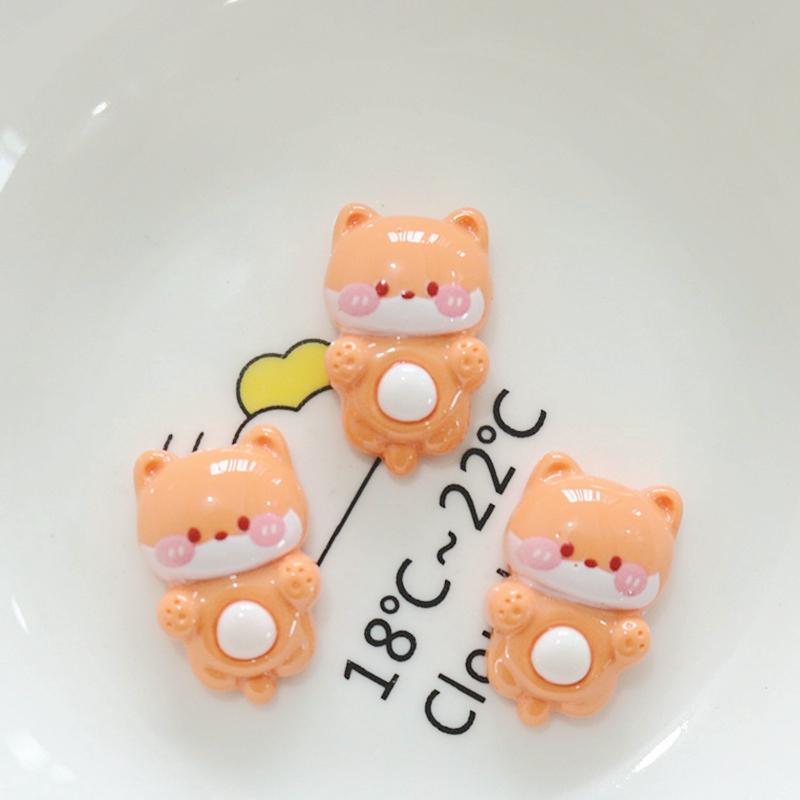 10Pcs New Cute Resin Bee Rabbit Monkey Little Bear Series Flat Back Fit Phone Deco Parts Embellishments For Hair Bows Accessorie