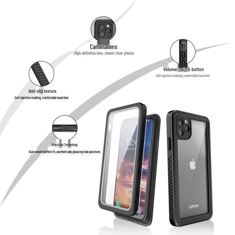 Profesjonalne wodoodporne i odporne na wstrząsy etui do iPhone 11 Pro Max - Idealne do pływania, snorkelingu i sportów na świeżym powietrzu