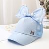 Children Big Bow cartoon Baseball Cap Cute Girls Pearl Snapback caps Sun Caps Mesh Rabbit Ear UV Protection Summer Hats boy