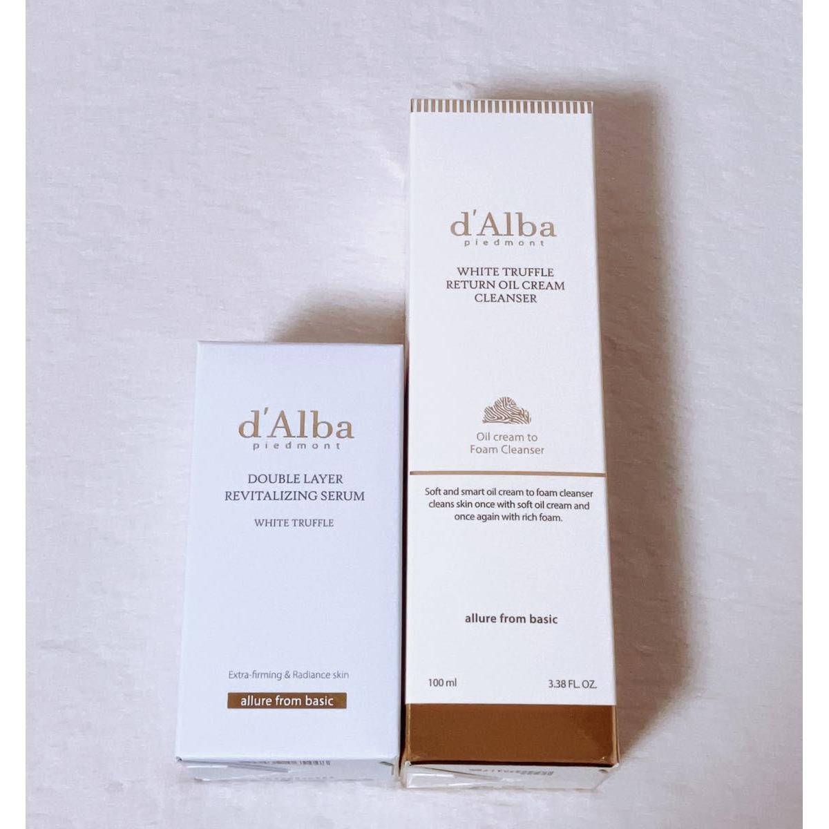 d Alba Double Layer Revitalizing Serum, Return Oil Cream Cleanser