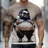 3D Printed Cartoon Character Graphic T-Shirt For Men Funny Old Man Pattern Tees Summer Street Casual Short Sleeve Round Neck Top