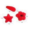 1pair Red Color New Year Hairpins Barrettes Star Duckbill Clips Plush Star Hair Clips  Female/Kids