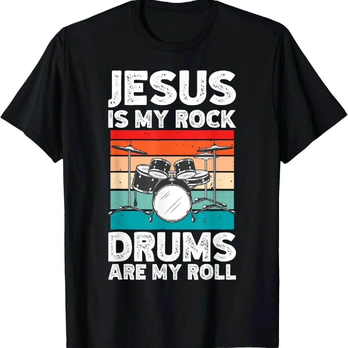 

Drummer Jesus Drumming Drums Percussion Faith Christian T-Shirt XXXXXL різнокольоровий