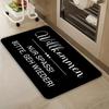 Simple Welcome Home Floor Mat Anti-Slip Washable Home Decoration Carpet Living Room Entrance Kitchen