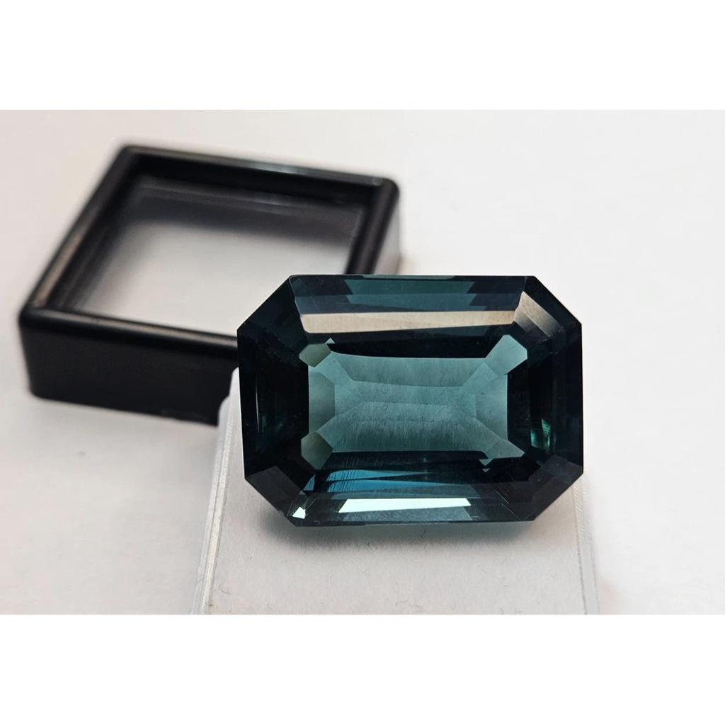 Emerald Cut Natural Teal Blue Tourmaline For 42+ Ct Stunning Loose Gemstone