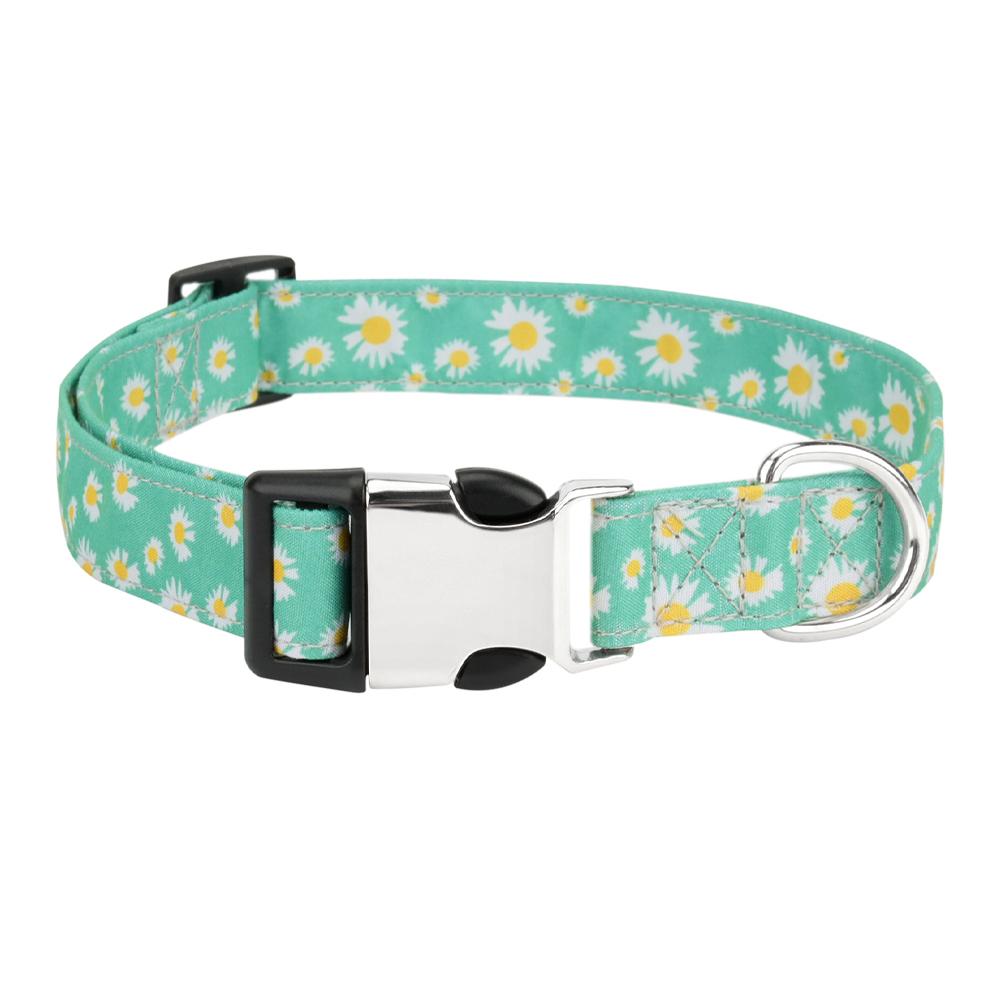 

Chrysanthemum Pattern Pet Collar Flower Cat Dog Collar Pet Accessories XS（old） зелёный