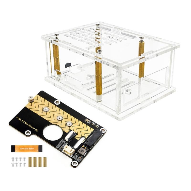 PCIe M.2 NVMe SSD Enclosure with/without Heatsink or Expansion Board Enhancing Performances for RPi 5