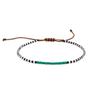 Black White Stripe Turquoise Seed Bead Adjustable Bracelet – Minimalist Spiritual Jewelry, Calm Gift for Men Women