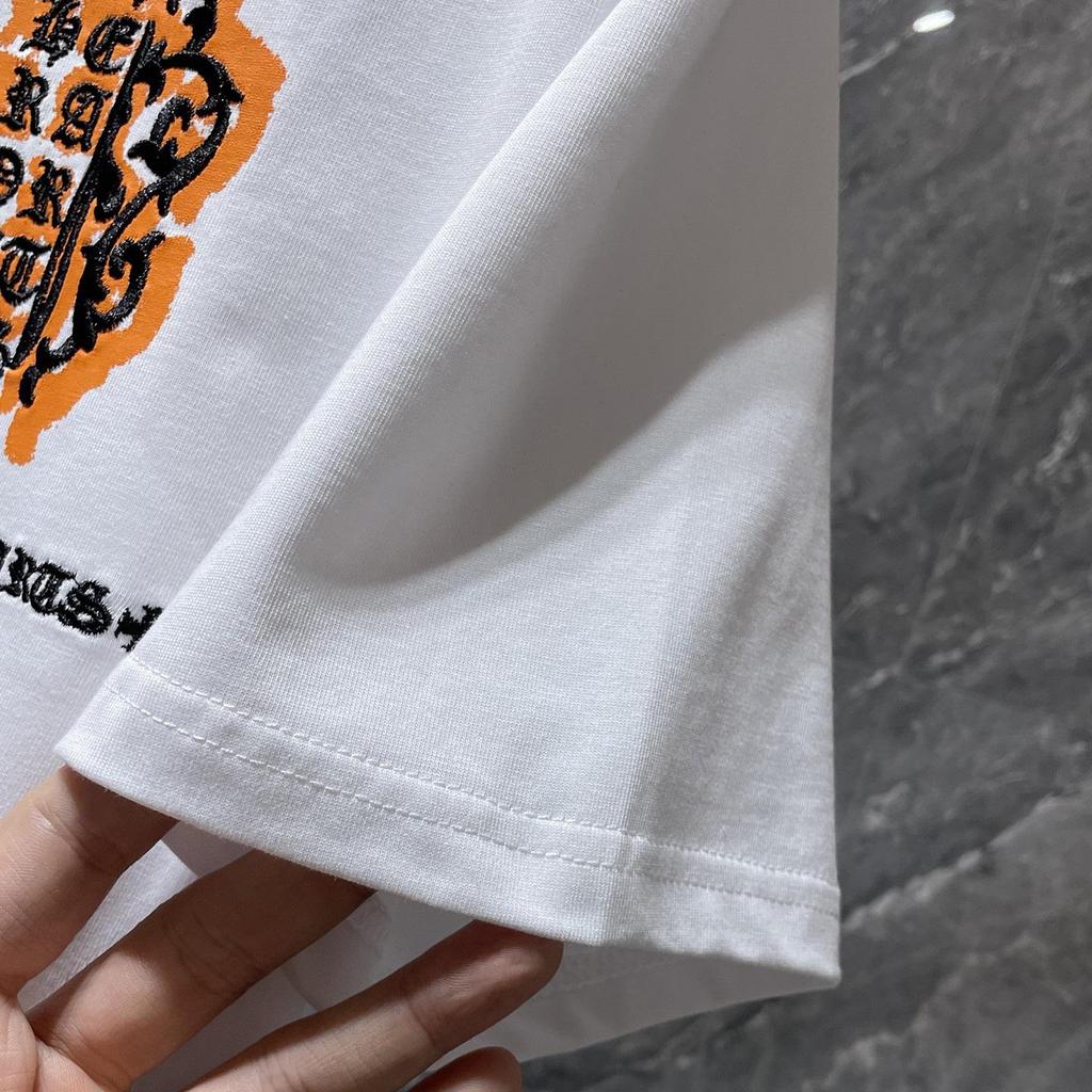 8935 CHROME HEARTS 2026 Summer New High Quality Cotton Round Neck Loose Large Size Men's and Women's T-shirt Couple T-shirt