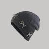 Women's Pullover Hats Korean Bow Simple Fashionable Versatile Knitted Hats Sweet Cool Y2K High Quality Pullover Hats For Girl