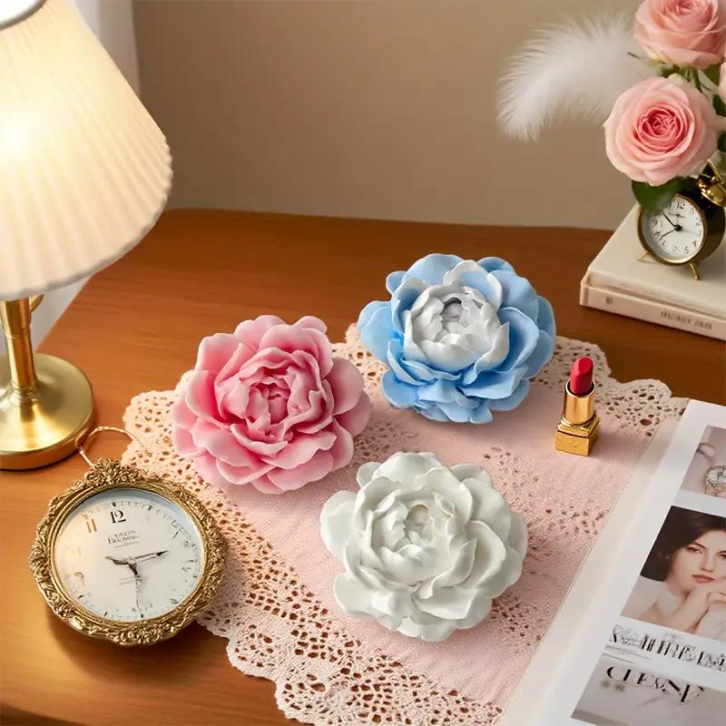 Floral Scented Candle Silicone MoldDIYJasmine Flower Diffuser Stone Handmade Soap Plaster Resin Mold