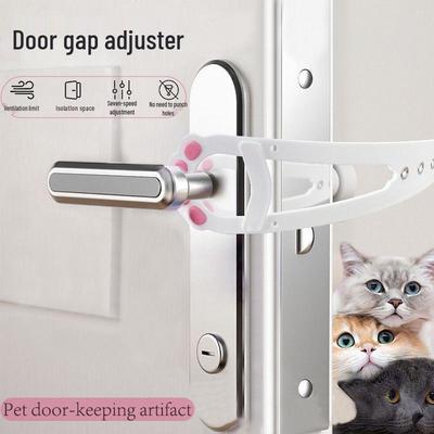 Adjustable Pet Door Holder: Punch-Free Anti-Dog Elastic Latch for Cats