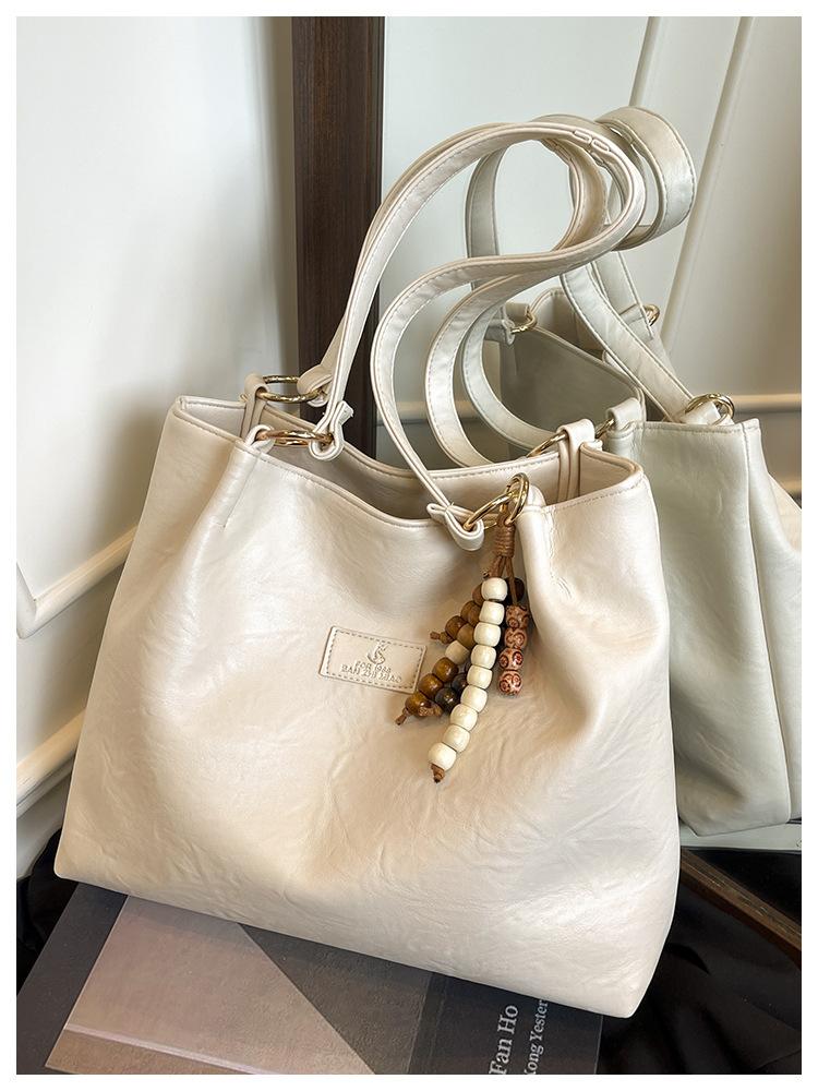 Fashion big bag women's 2025 new casual retro commuter tote bag large capacity versatile shoulder bag tide