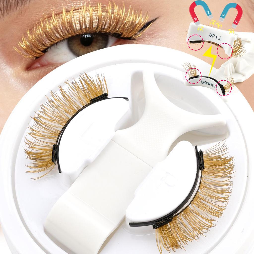 Halloween Colorful Magnetic False Eyelashes - Exaggerated, Glue-Free for Festival or Stage Performance
