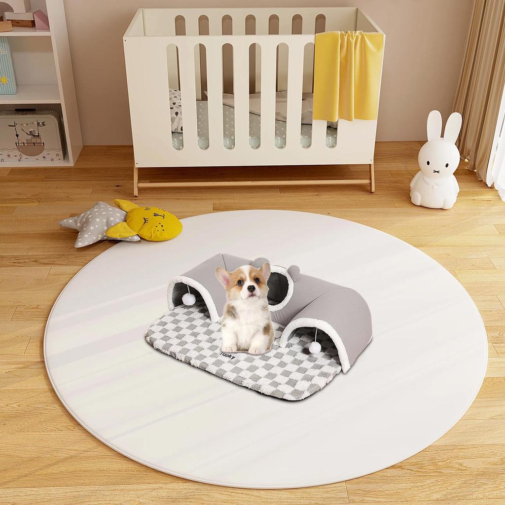 Cat Tunnel Kitten Bed Tunnel For Indoor Cats Pet Supplies Interactive Toys Sleeping Mat For Small Animal Puppy Boredom