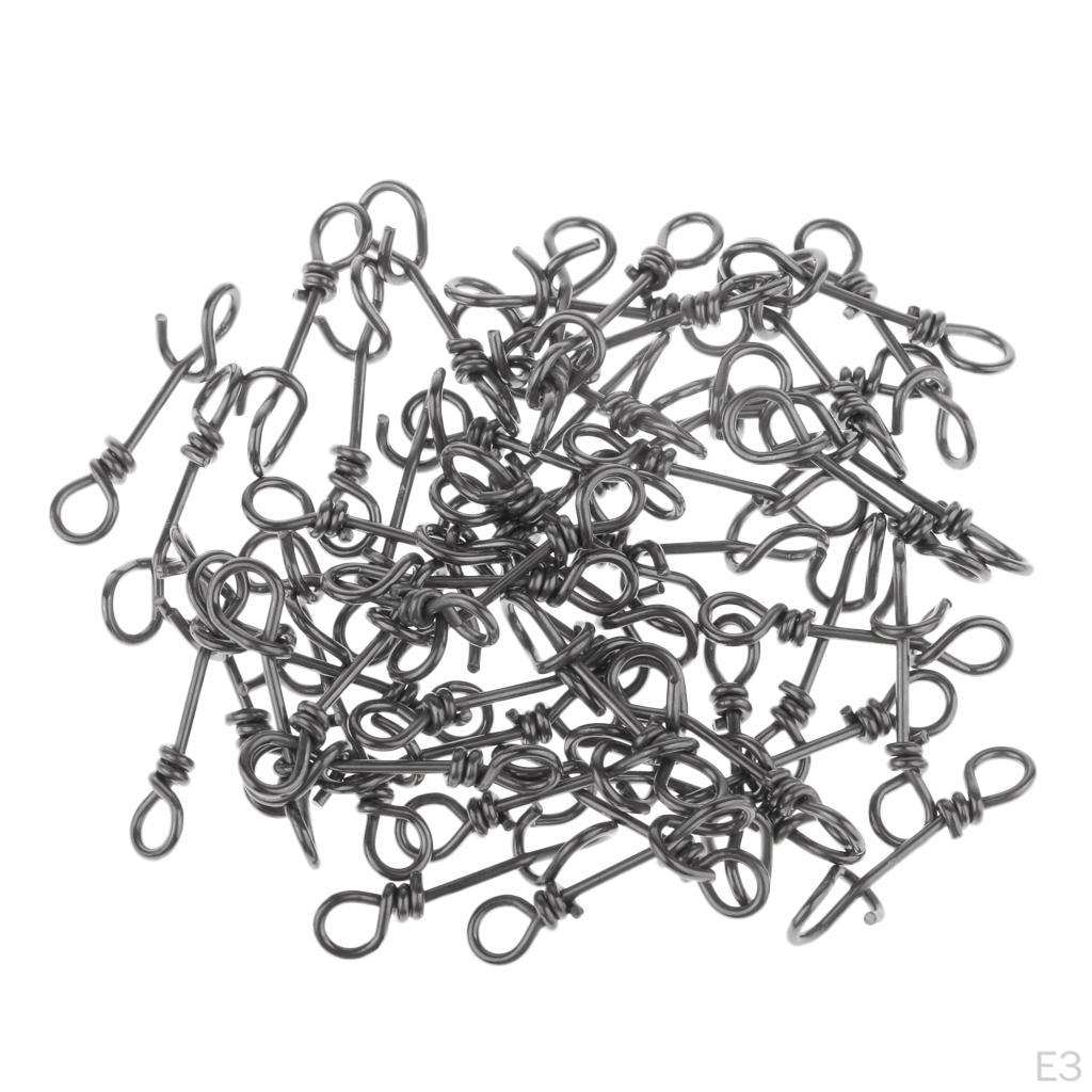 Stainless Steel Fishing Snap Swivels - Pack of 50