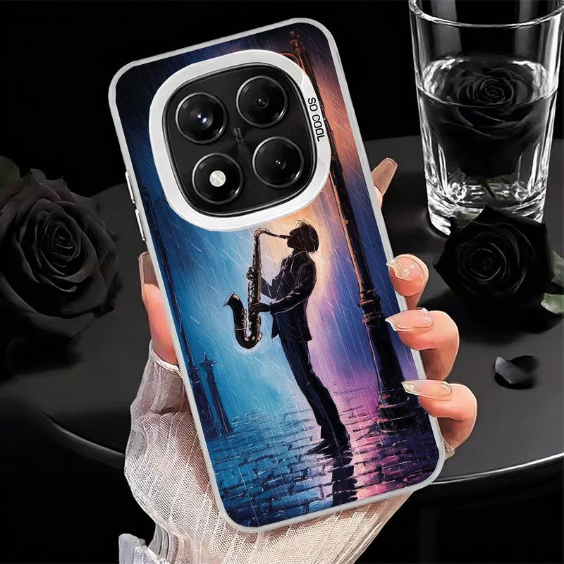 

Saxophone Instrument Music Soft Phone Case for Xiaomi Redmi Note 13 14 15 Pro Plus 12S 12 11S 11 11T 10S 10 Shockproof Cover Bac Redmi Note 13 4G
