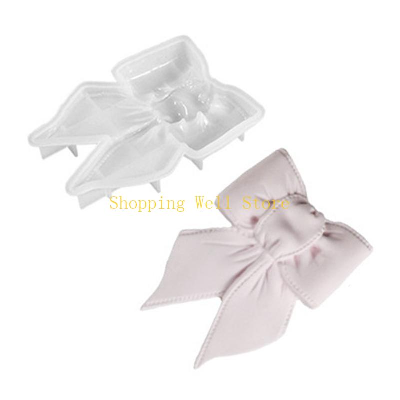 KX4B Storage Tray Silicone Mold Bowknot Tray Mould DIY Crystal Epoxy Resin Molds