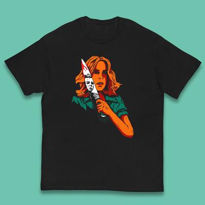 Laurie Halloween Take A Knife Michael Myers Halloween Horror Movie Character Kids T Shirt