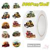 500Pcs/Roll Farm Tractors Kids Rewards Stickers - DIY Scrapbooks Album Decor Sealing Label Decals