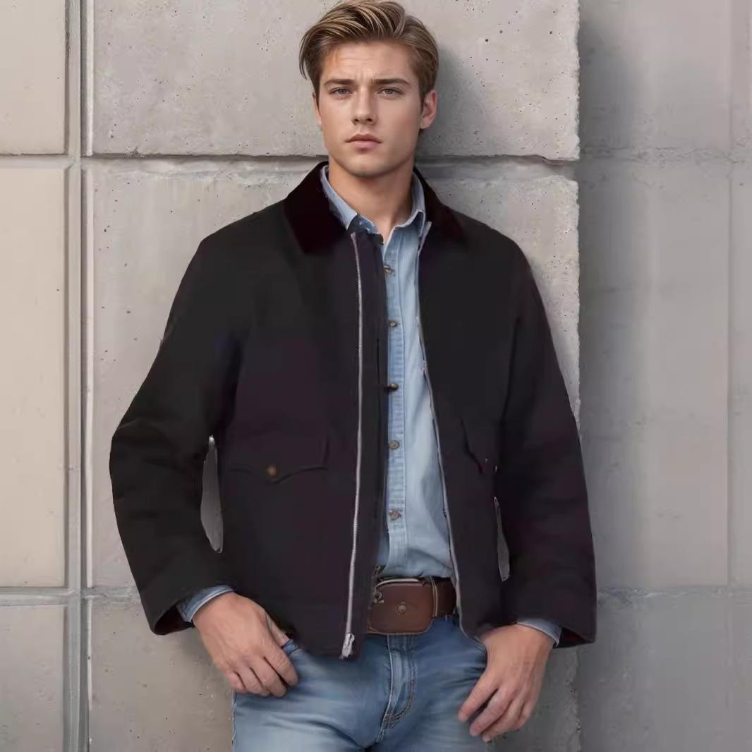 

Мужская весенне-осенняя простая повседневная куртка, пальто, воротник, молния, кардиган 2XL