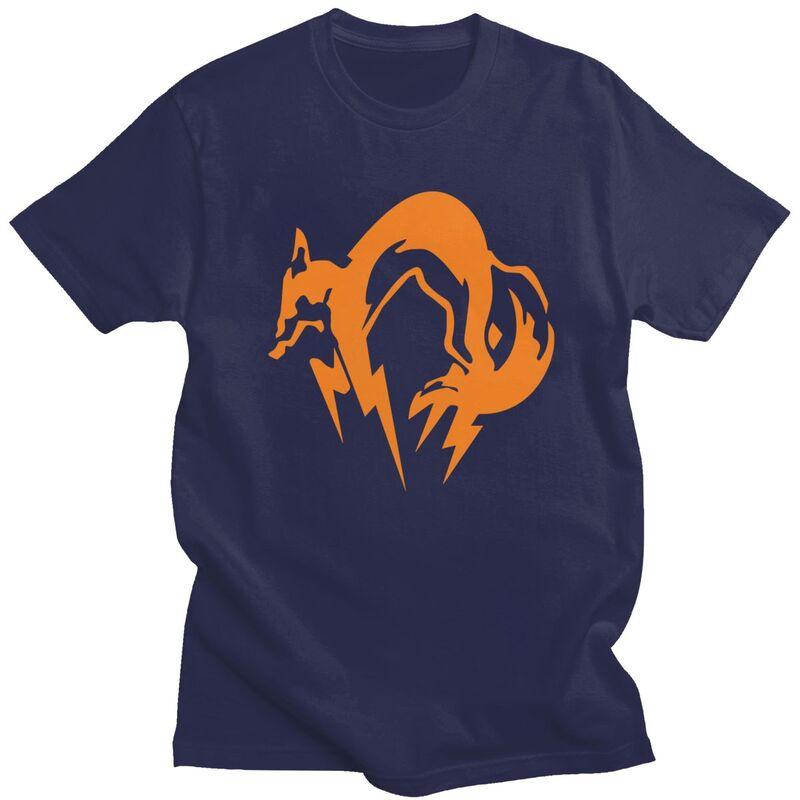 Custom Metal Gear Solid Fox Logo Tshirt for Men Short Sleeve Leisure T Shirt Video Game Tshirts Loose Fit 100 Cotton Tees Gift