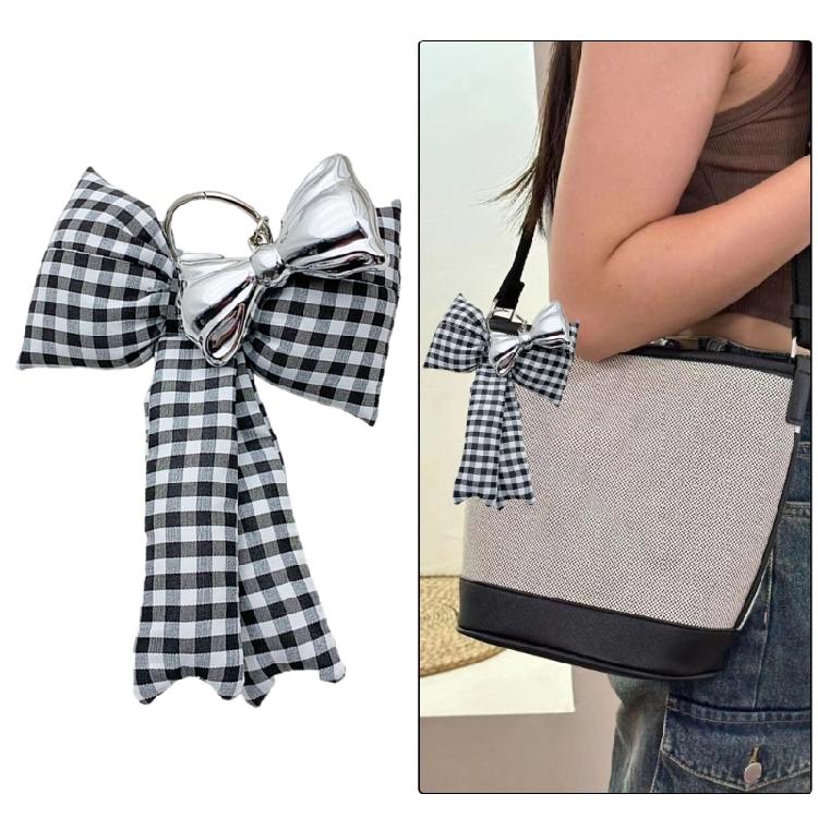 Fashionable Phone Charm Unique Bowknot Keychain Trendy Butterfly Bows Pendant Keyring Ornament Accessory for Purse Bag