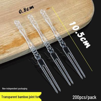 ZISIZ Disposable Plastic Fruit Forks