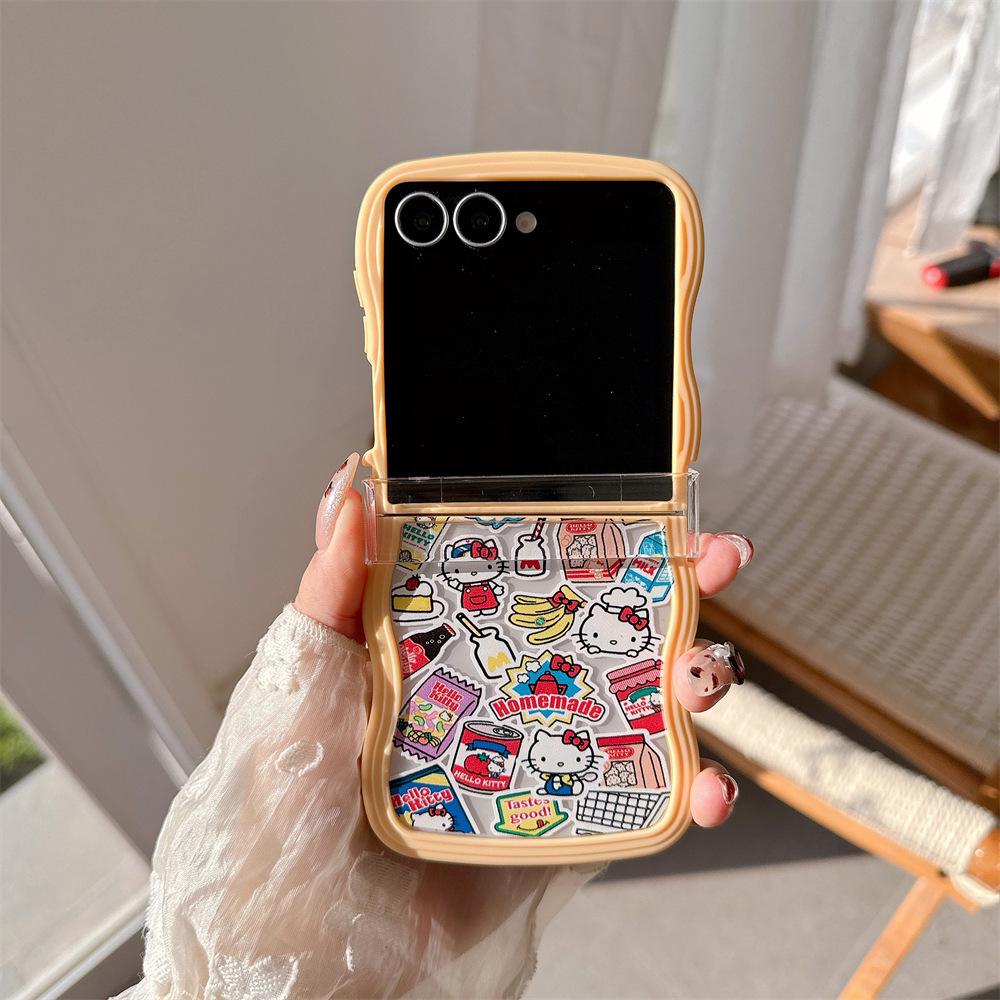 Hello Kitty Soft PC Protective Case with Lanyard for Samsung Galaxy Z Flip Series