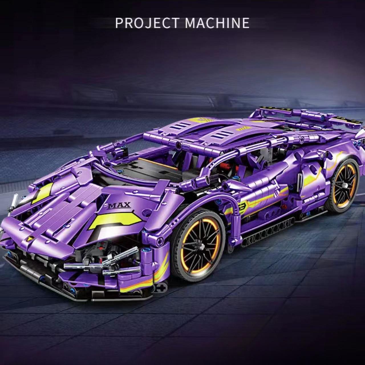 

KAZI машиностроительный строительный блок, модель спортивного автомобиля, головоломка, собранная игрушка, подарок для мальчика, может быть оснащен дистанционным управлением Static version