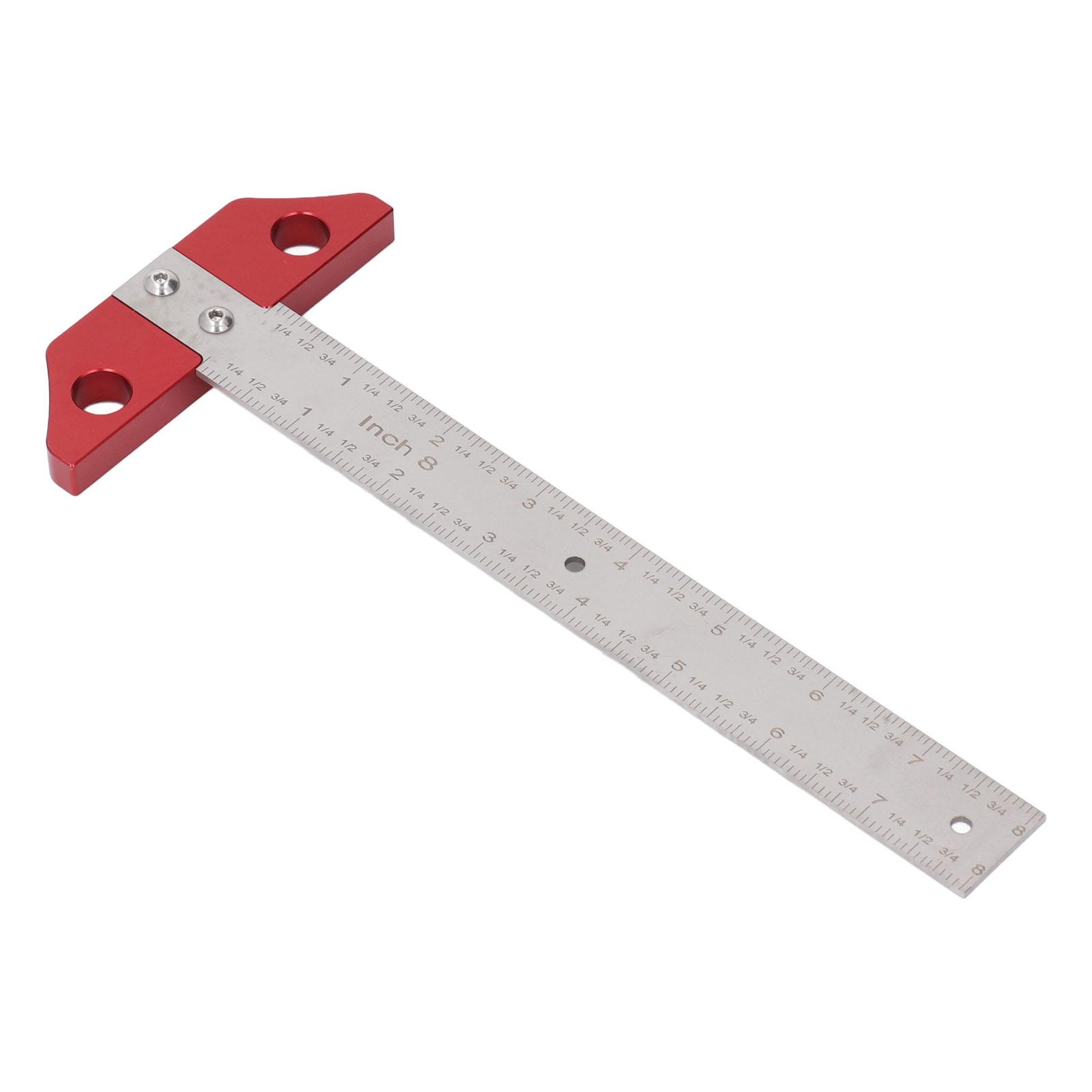 

Т-образная линейка 8 дюймов для рисования, металлическая, для деревообработки, разметки, измерения, чертилка, метрическая/имперская шкала для