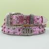 Punk Belt Crown Trendy Men and Women Inlaid with Rhinestone Sequins Rock Fashion Belt Men and Women Belt