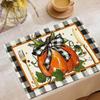 Autumn Pumpkin Dish Placemats For Kitchen Countertops Kitchen Accessories Dish Placemats Washable And Dollies for End Tables