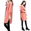2025 Autumn/Winter Purple Wool Lantern Sleeve Mid-Length Women's Coat