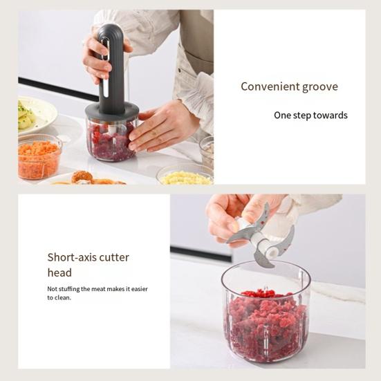 Electric Food Processor Rechargeable Meat Grinder with 2 Blades And 3 Bowls Portable Veggie Chopper Blender Kitchen Supplies