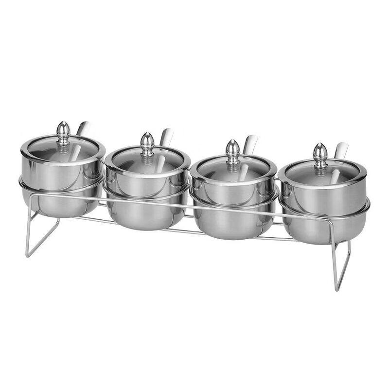 Laiyuxuan 304 Stainless Steel Seasoning Jar Set