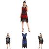 Elegante Gatsby Flapper Perlenbesetzte Vintage Fransen Pailletten Ärmellose Damen Partykleider für zeitlosen Stil