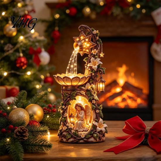 Atmospheric Landscape Lighting Decorative Angel Garden Light, Resin Statue with LED Light for Outdoor Waterproof Yard Art Decor Patio Porch