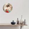Round Metal Wall Sign Kimono Cafe Decor Vintage Tin Plaque