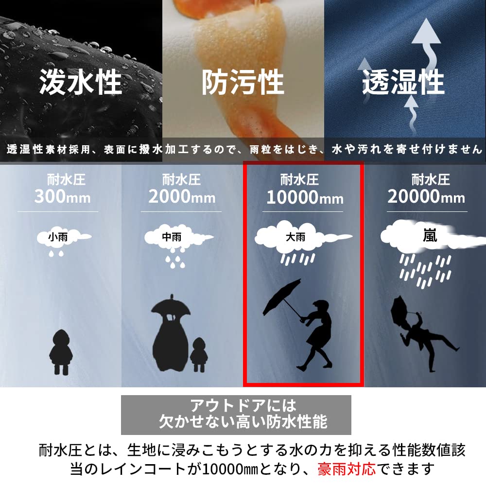 Golfi Vihmari Üla- ja Alaosa Golfi Vihmari Mägi Veekindel [Arashiyama] Naiste Vihmariided, Ülikond, Komplekt, Vihmariided, Vihmajope, Varustus, Tuulejakk, Parka,