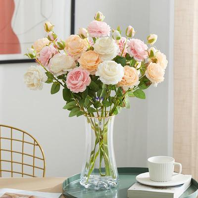 Peony Silk Rose Bouquet: Artificial & Dried Flowers for Indoor Decoration Centerpiece
