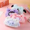 Sanrio Plush Pencil Case Cosmetic Bag Large Capacity Pen Pouch Hello Kitty Kuromi Melody Stationery Storage Bag School Supplies