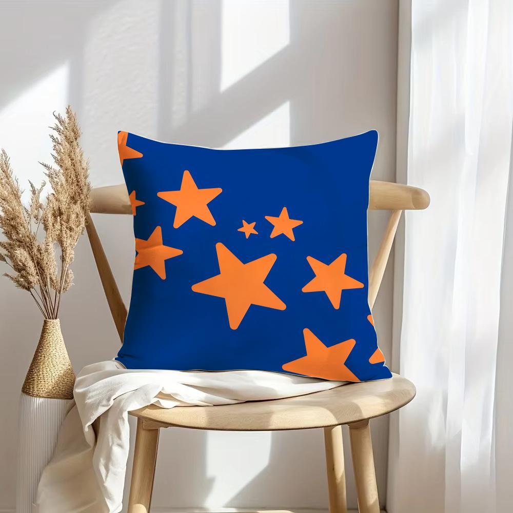 Abstract Star Art Cushion Cover Soft Plush Throw Pillow Cover | Double-Sided Decorative Cushion Case | Sofa Bedroom Home Decor