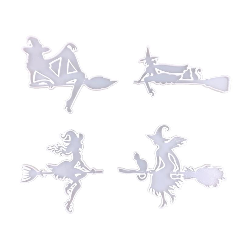 Diy Crystal Epoxy Mold Wall Decor Pendant Jewelry Mold Hanging Pendant Decoration Witch Moon Mirror Silicone Mold