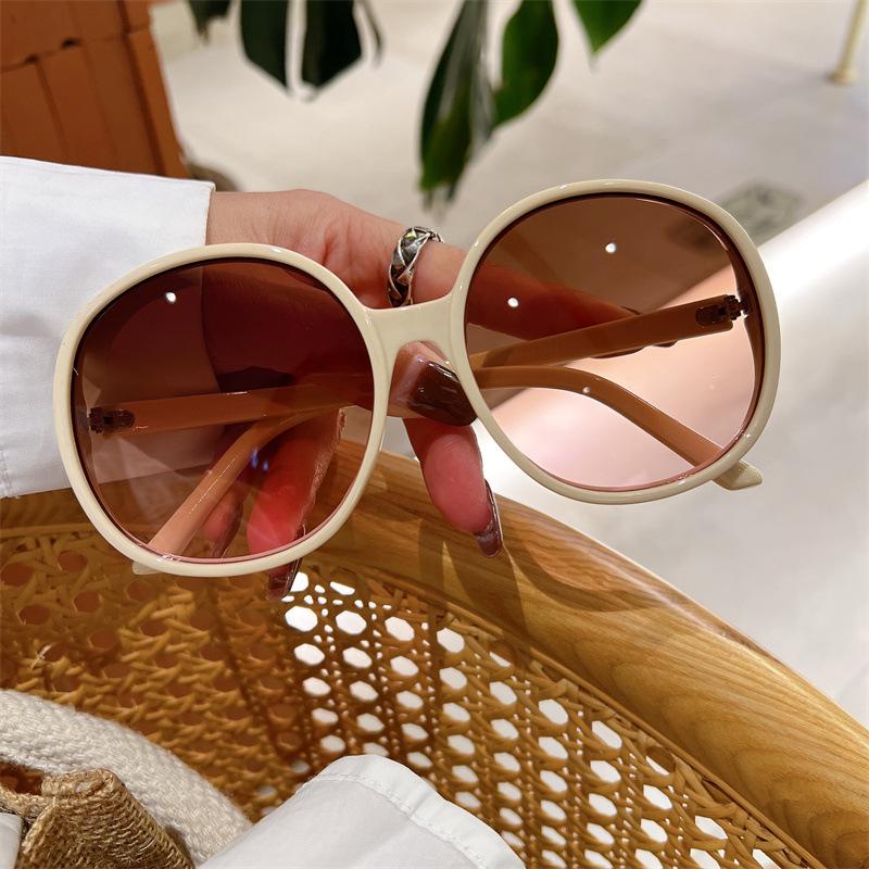 Luxury Brand Designer Round Sunglasses Women For Men  Vintage Fashion Sun Glasses Trendy Punk Oversized Big Frame Shades